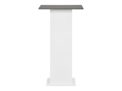 Mesa alta de cocina blanco y gris antracita 60x60x110 cm ES341234