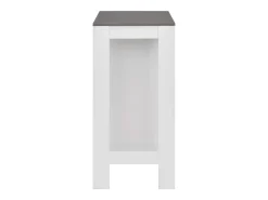 Mesa alta de cocina con estantería blanca 110x50x103 cm ES251939