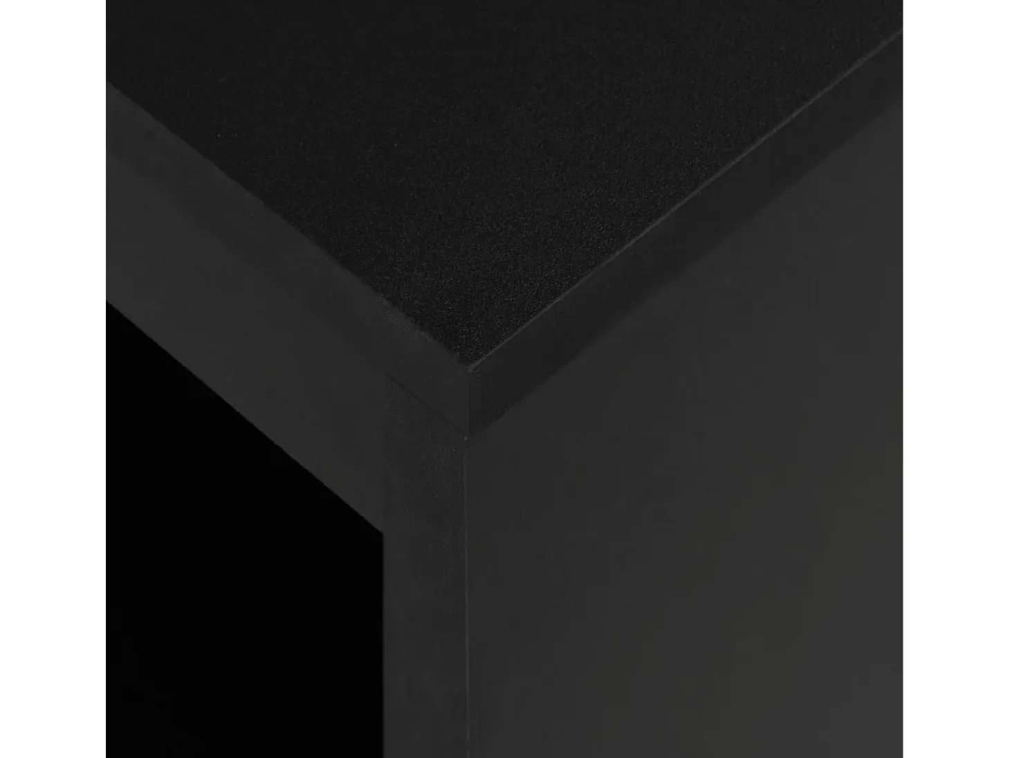 Mesa alta de cocina con estantería negra 110x50x103 cm