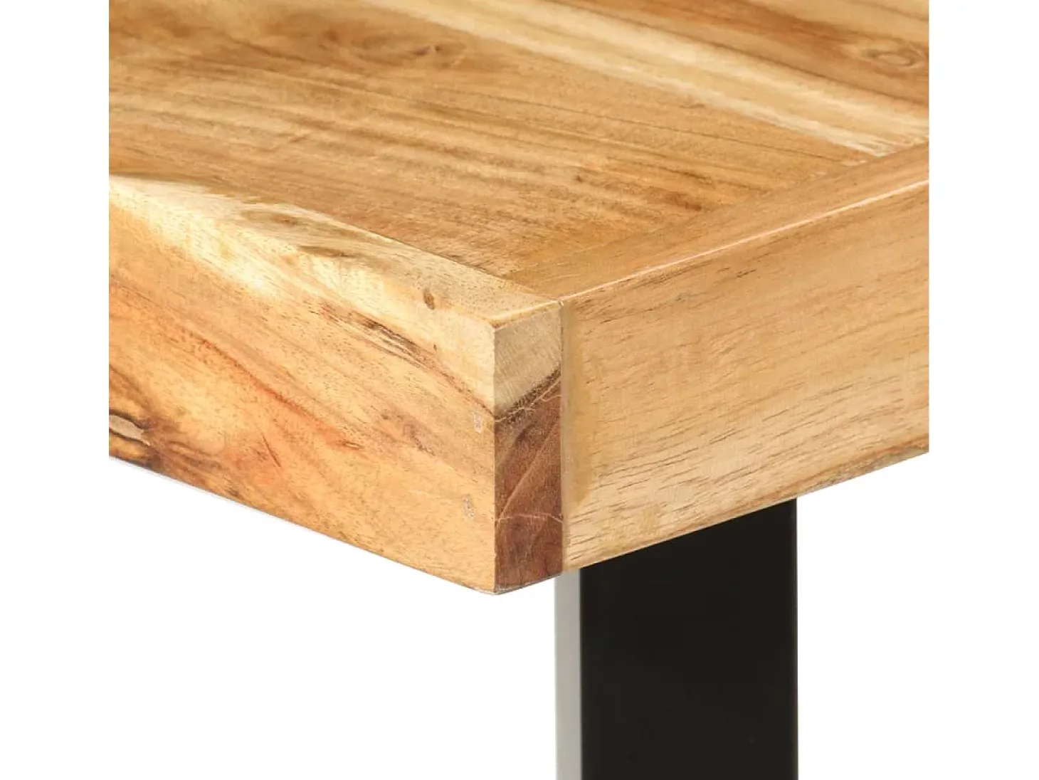 Mesa alta de cocina de madera maciza de acacia 180x70x107 cm