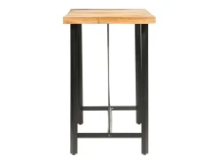 Mesa alta de cocina de madera maciza de acacia 180x70x107 cm