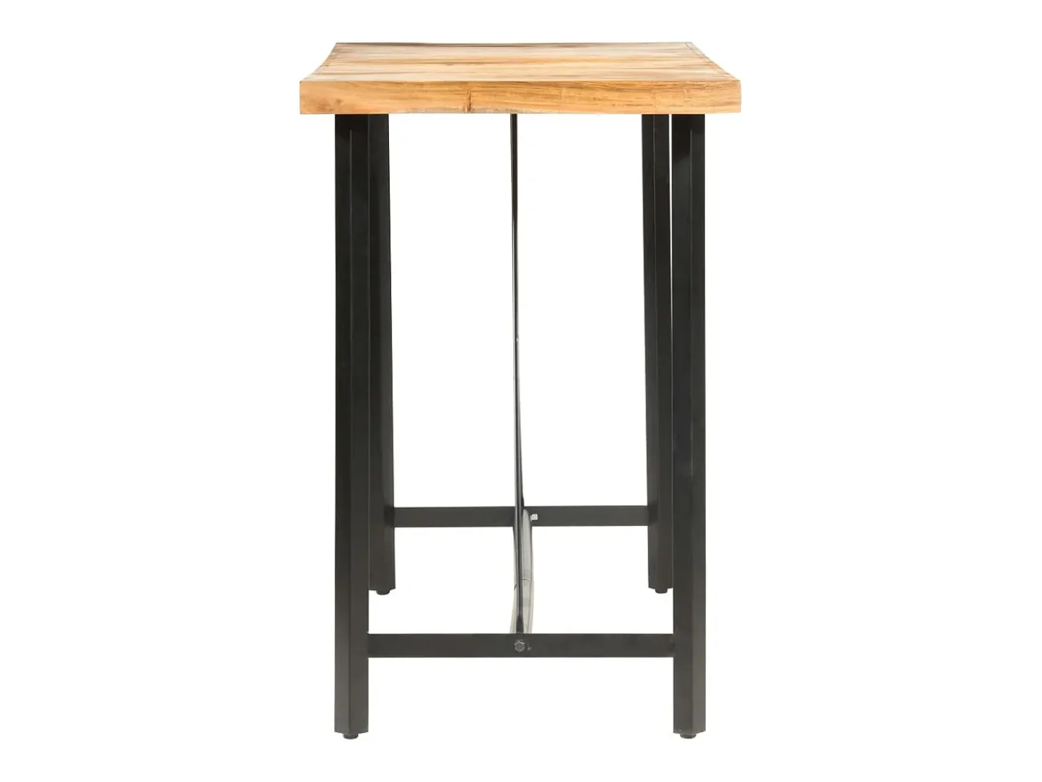 Mesa alta de cocina de madera maciza de acacia 180x70x107 cm