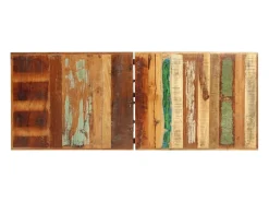 Mesa alta de cocina de madera maciza reciclada 180x70x107 cm