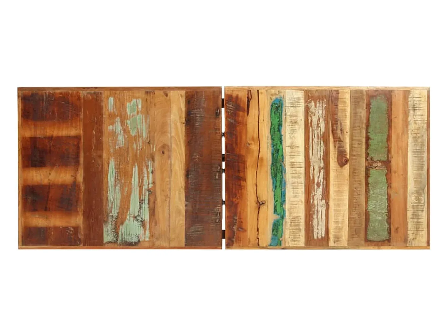 Mesa alta de cocina de madera maciza reciclada 180x70x107 cm