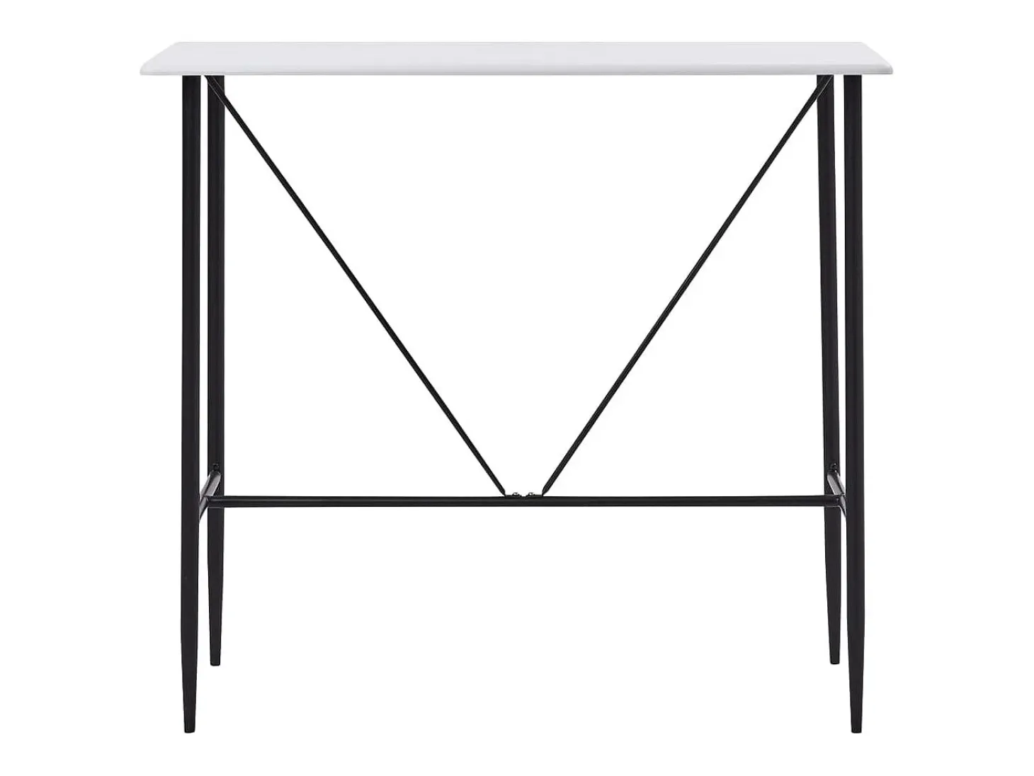 Mesa alta de cocina MDF blanco 120x60x110 cm ES356111