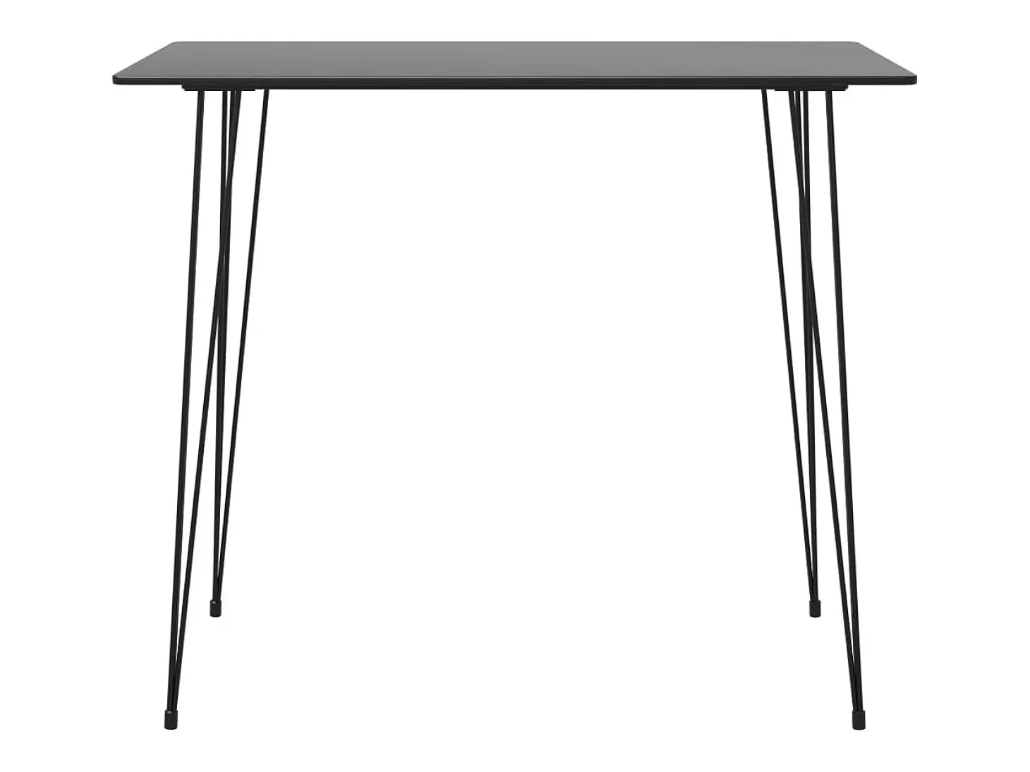 Mesa alta de cocina negro 120x60x105 cm ES864866