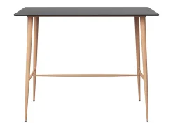 Mesa alta de cocina negro 120x60x105 cm