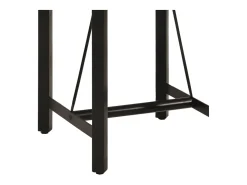 Mesa alta de hierro y madera maciza de mango 55x55x107 cm