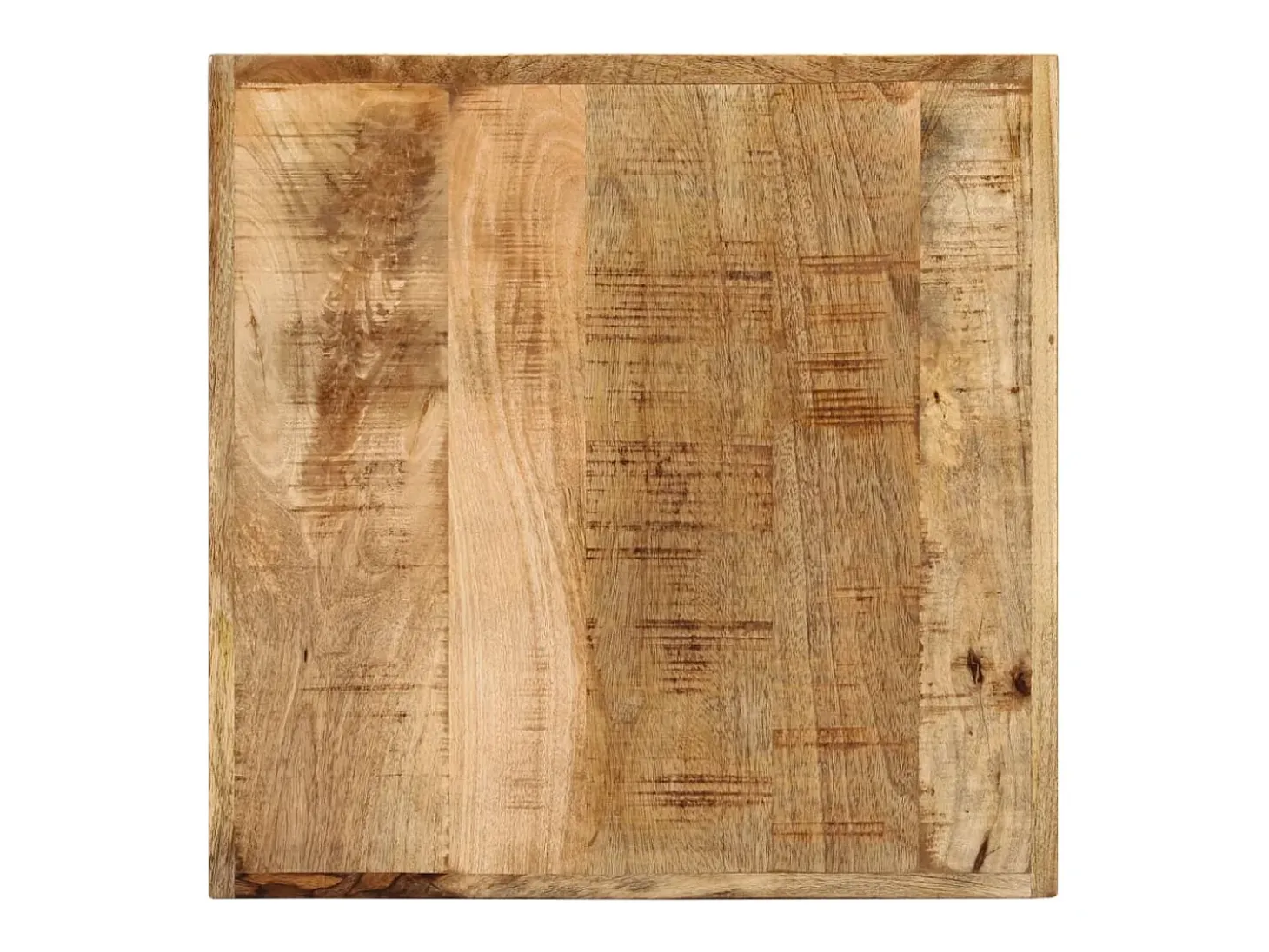 Mesa alta de hierro y madera maciza de mango 55x55x107 cm