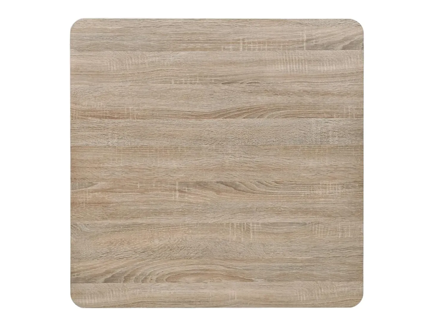 Mesa alta estilo bar/bistro MDF y acero cuadrada 80 x 80 cm roble beige 0902108