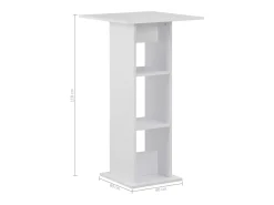 Mesa alta estilo bar/bistro blanca 110 cm 0902058