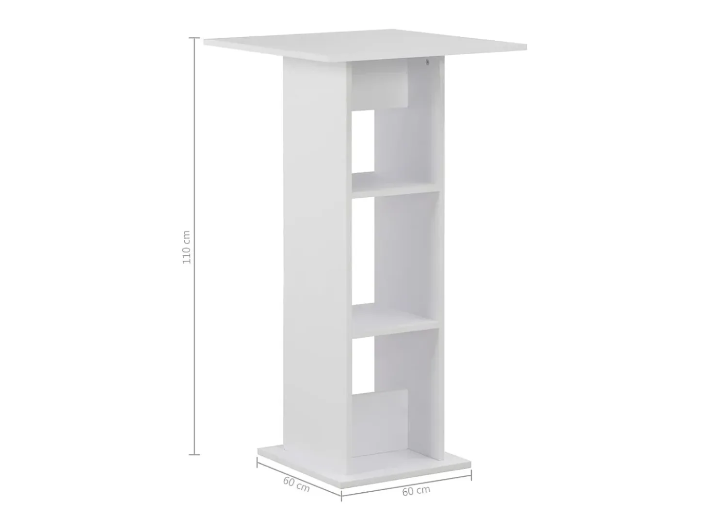 Mesa alta estilo bar/bistro blanca 110 cm 0902058