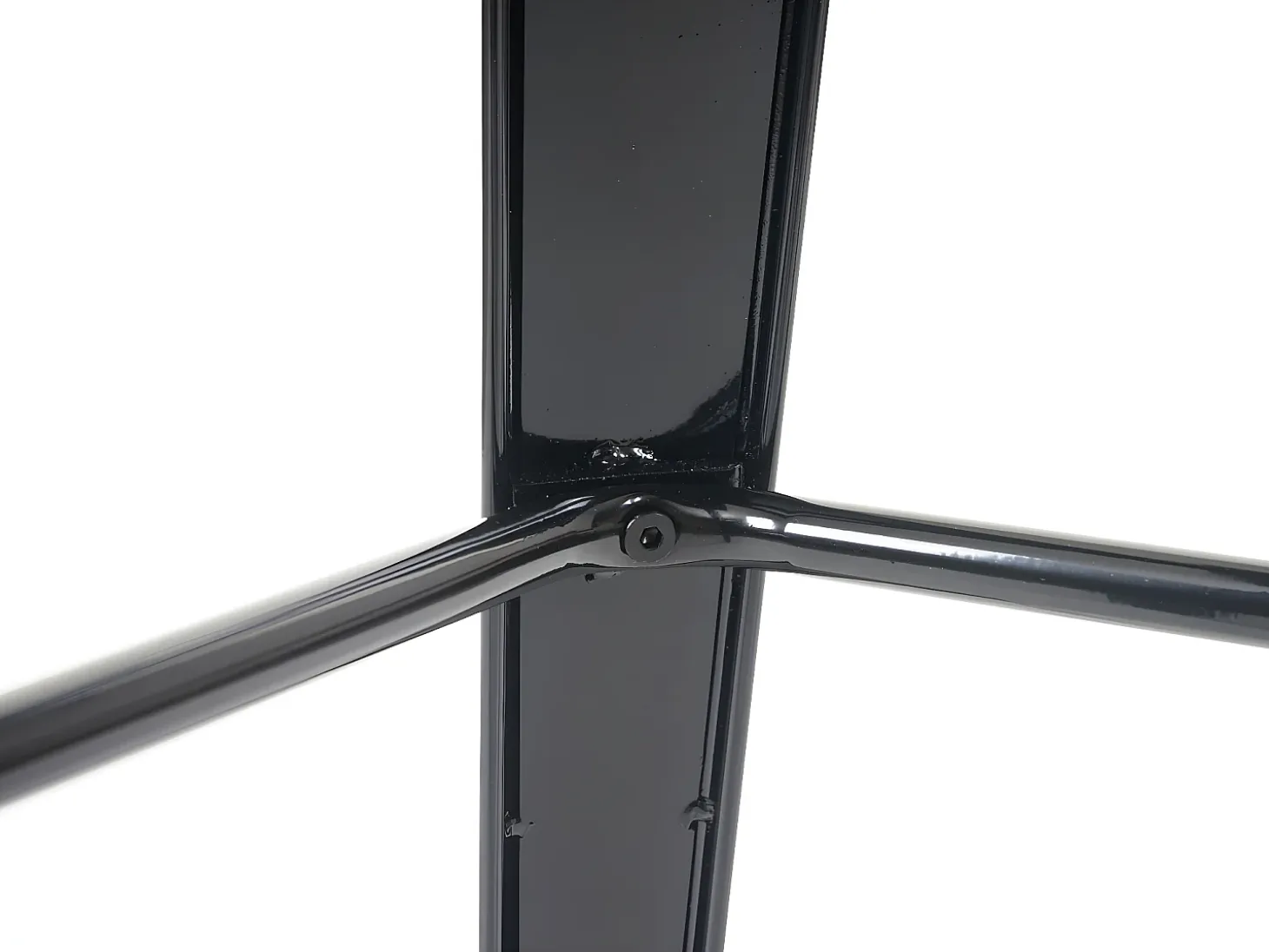 Mesa alta MCW-A73 con tablero de madera incluido, negro