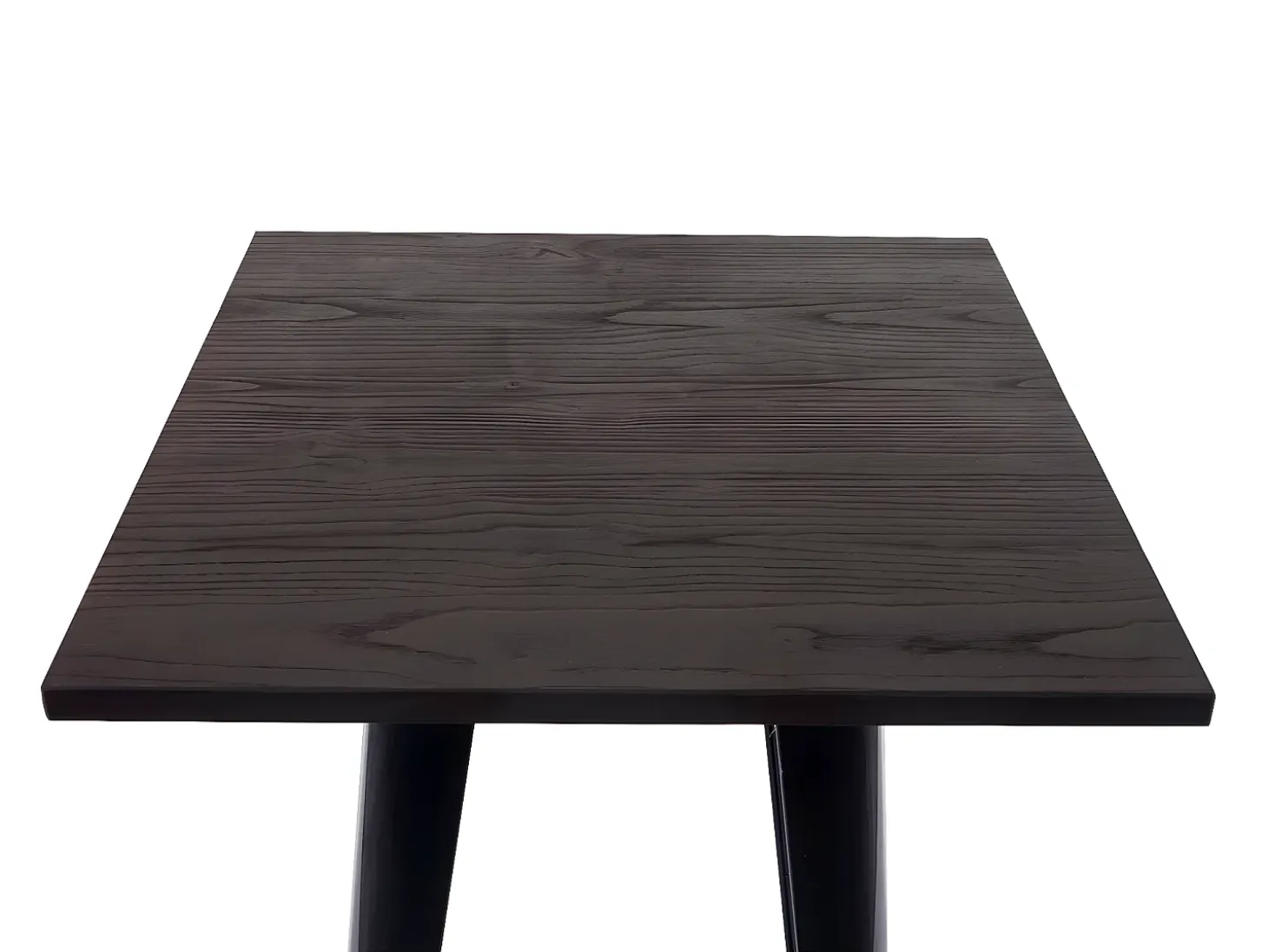 Mesa alta MCW-A73 con tablero de madera incluido, negro