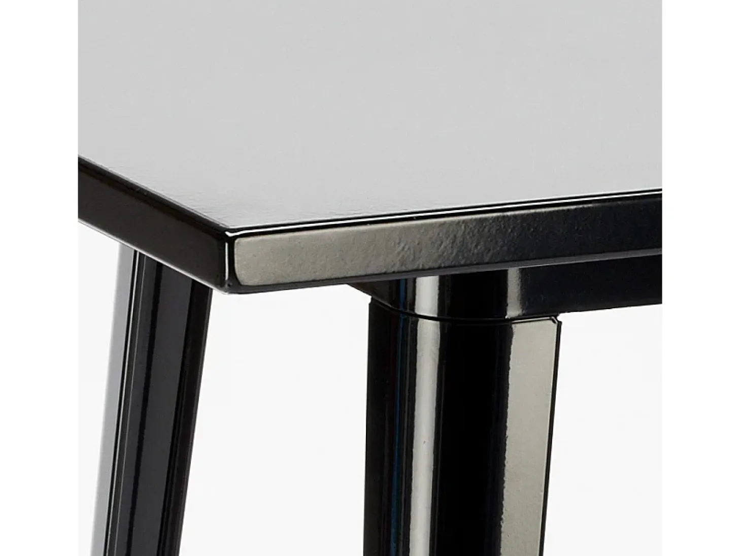 mesa alta para taburetes acero metal industrial 60x60 nut - Negro
