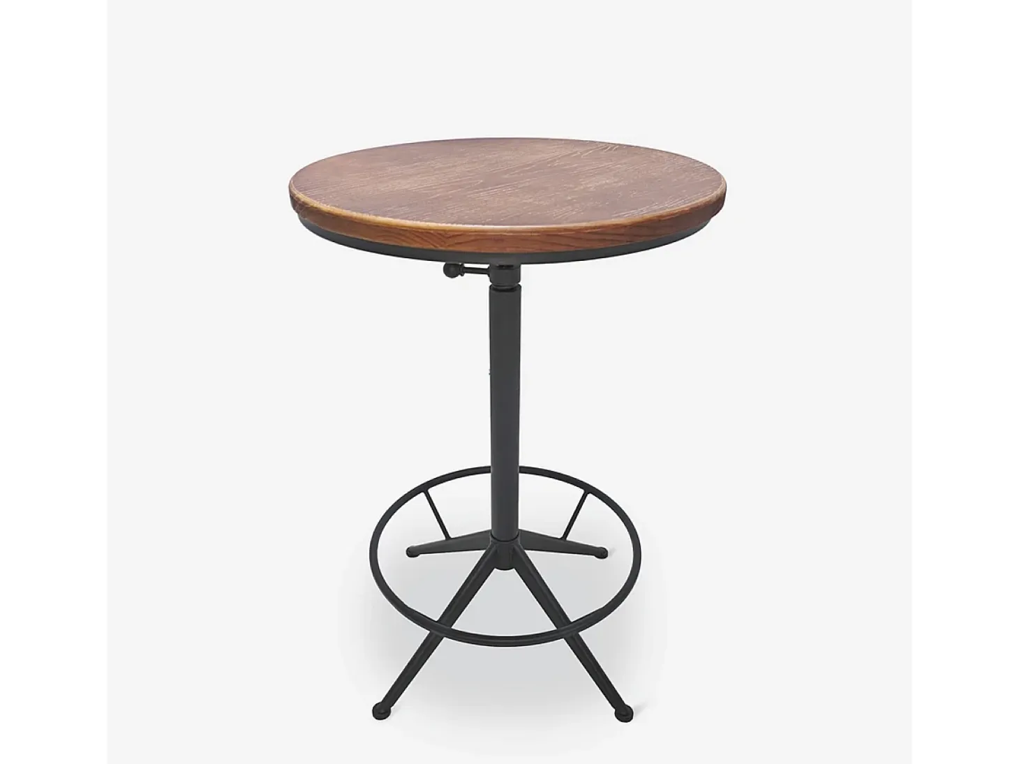Mesa alta vintage industrial redonda ajustable para bar cocina Girus