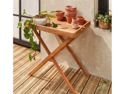 Mesa auxilar de jardín de madera madera