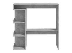 Mesa bar almacenaje contrachapada gris hormigón 100x50x101,5 cm