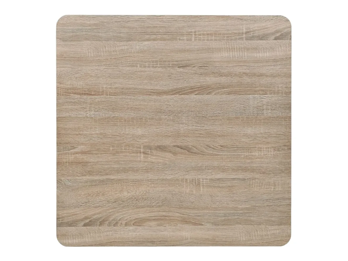 Mesa bar bistró MDF y acero cuadrada color roble 80x80x75 cm
