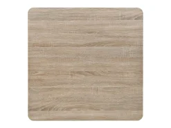 Mesa bar bistró MDF y acero cuadrada color roble 80x80x75 cm ES129660