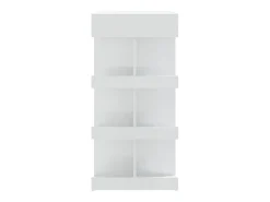 Mesa bar con estante aglomerado blanco brillo 100x50x101,5 cm