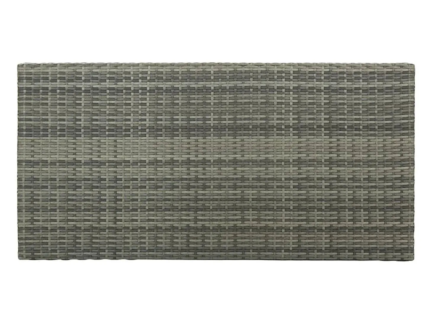 Mesa bar estante almacenaje 120x60x110cm ratán sintético gris ES542331