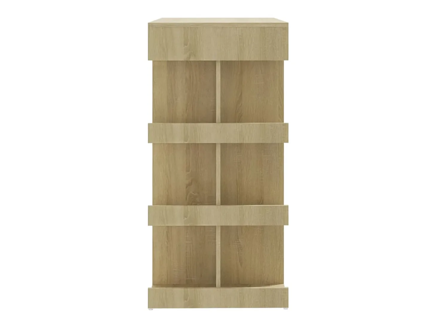 Mesa bar estante almacenaje contrachapada roble 100x50x101,5 cm