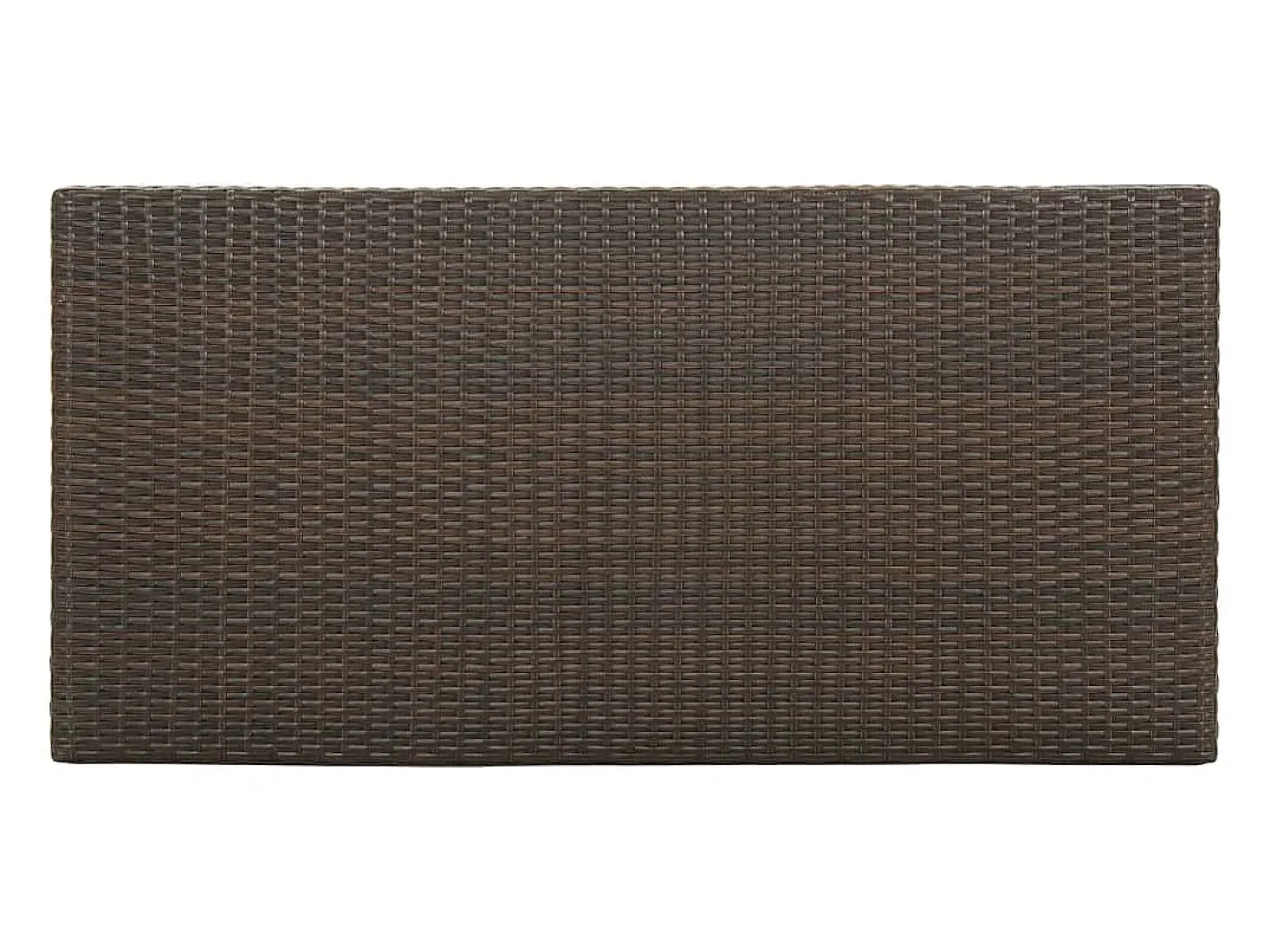 Mesa bar estante almacenaje 120x60x110cm ratán sintético marrón