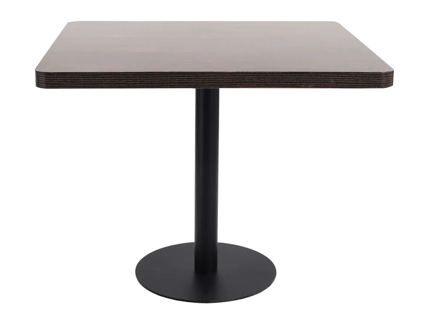 Mesa bistró MDF marrón oscuro 80x80 cm ES775869