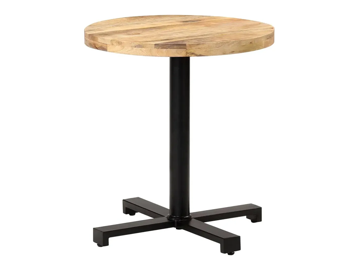 Mesa bistro redonda Ø70x75 cm Madera de mango en bruto