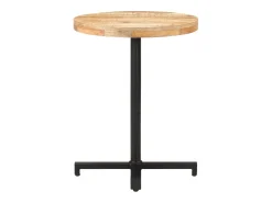 Mesa bistro redonda Ø60x75 cm Madera de mango en bruto