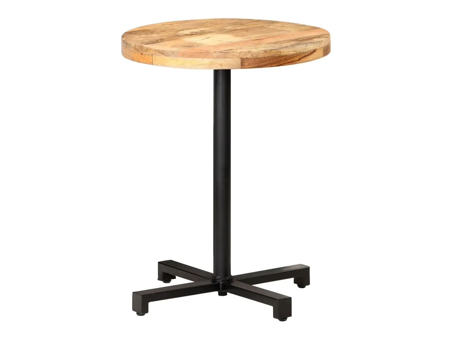 Mesa bistro redonda Ø60x75 cm Madera de mango en bruto