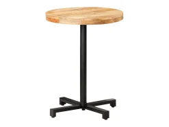 Mesa bistro redonda Ø60x75 cm Madera de mango en bruto