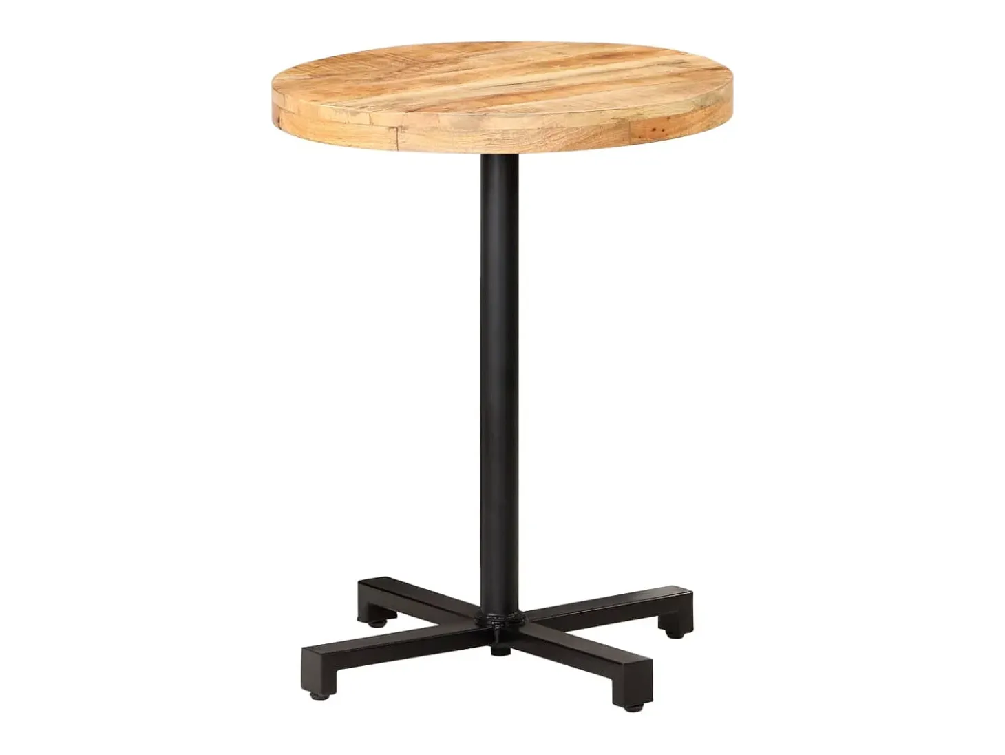 Mesa bistro redonda Ø60x75 cm Madera de mango en bruto