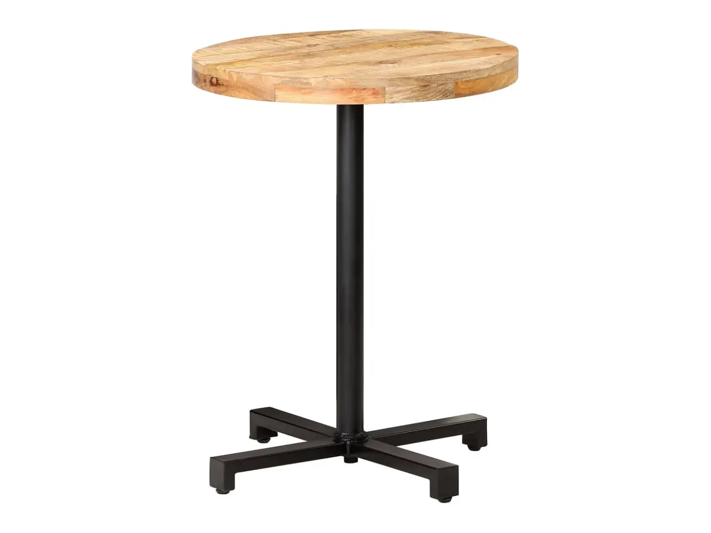 Mesa bistro redonda Ø60x75 cm Madera de mango en bruto
