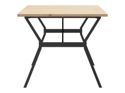 Mesa comedor marco Y madera maciza pino y hierro 180x90x75,5 cm