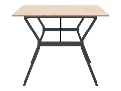 Mesa comedor marco Y madera maciza pino y hierro 200x100x75 cm ES598572