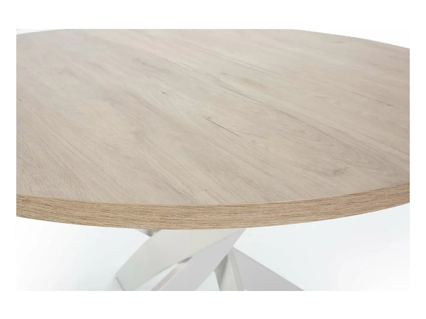 Mesa comedor redonda ALEJANDRO acabado sahara/blanco, 77cm(alto) 120cm(ancho) 120cm(largo)