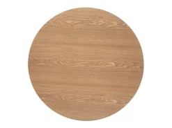 Mesa Comedor Redonda Fija Elias Roble/Negro 102x102 cm