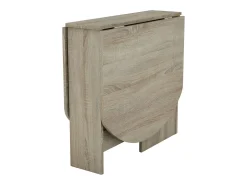 Mesa comedor redonda plegable Sand roble Sonoma melamina 150x75x80 cm