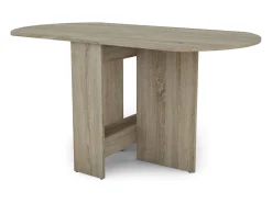 Mesa comedor redonda plegable Sand roble Sonoma melamina 150x75x80 cm