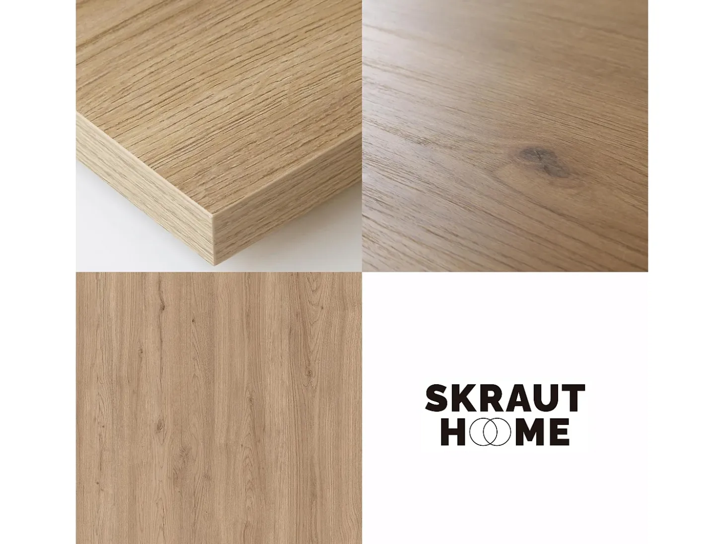 Mesa Comedor, 140x90x75cm, Para 6 comensales, Patas de madera, Roble
