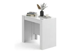 Mesa consola extensible en blanco 50-235x90 cm Denis Blanco