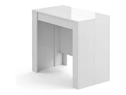 Mesa consola extensible en blanco 50-235x90 cm Denis Blanco