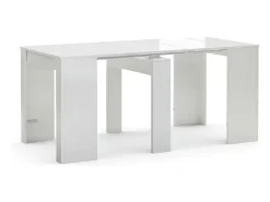 Mesa consola extensible en blanco 50-235x90 cm Denis Blanco