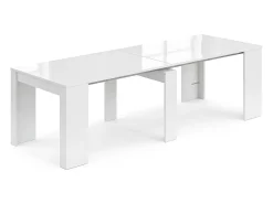 Mesa consola extensible en blanco 50-235x90 cm Denis Blanco