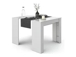 Mesa consola extensible en blanco 50-235x90 cm Denis Blanco