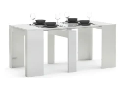 Mesa consola extensible en blanco 50-235x90 cm Denis Blanco