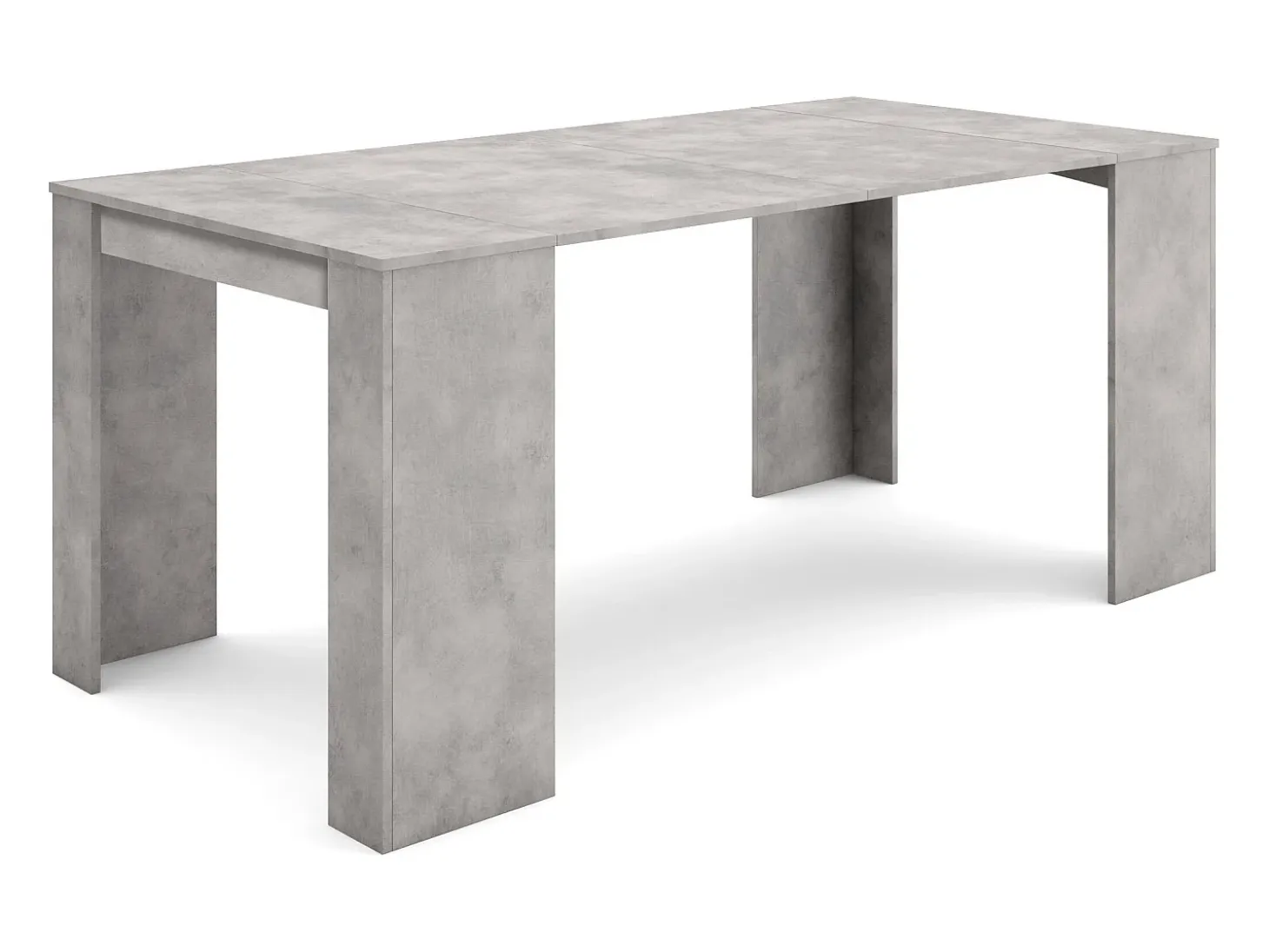 Mesa Consola extensible, 180x90x77cm, Para 8 comensales, Comedor y cocina, Cemento