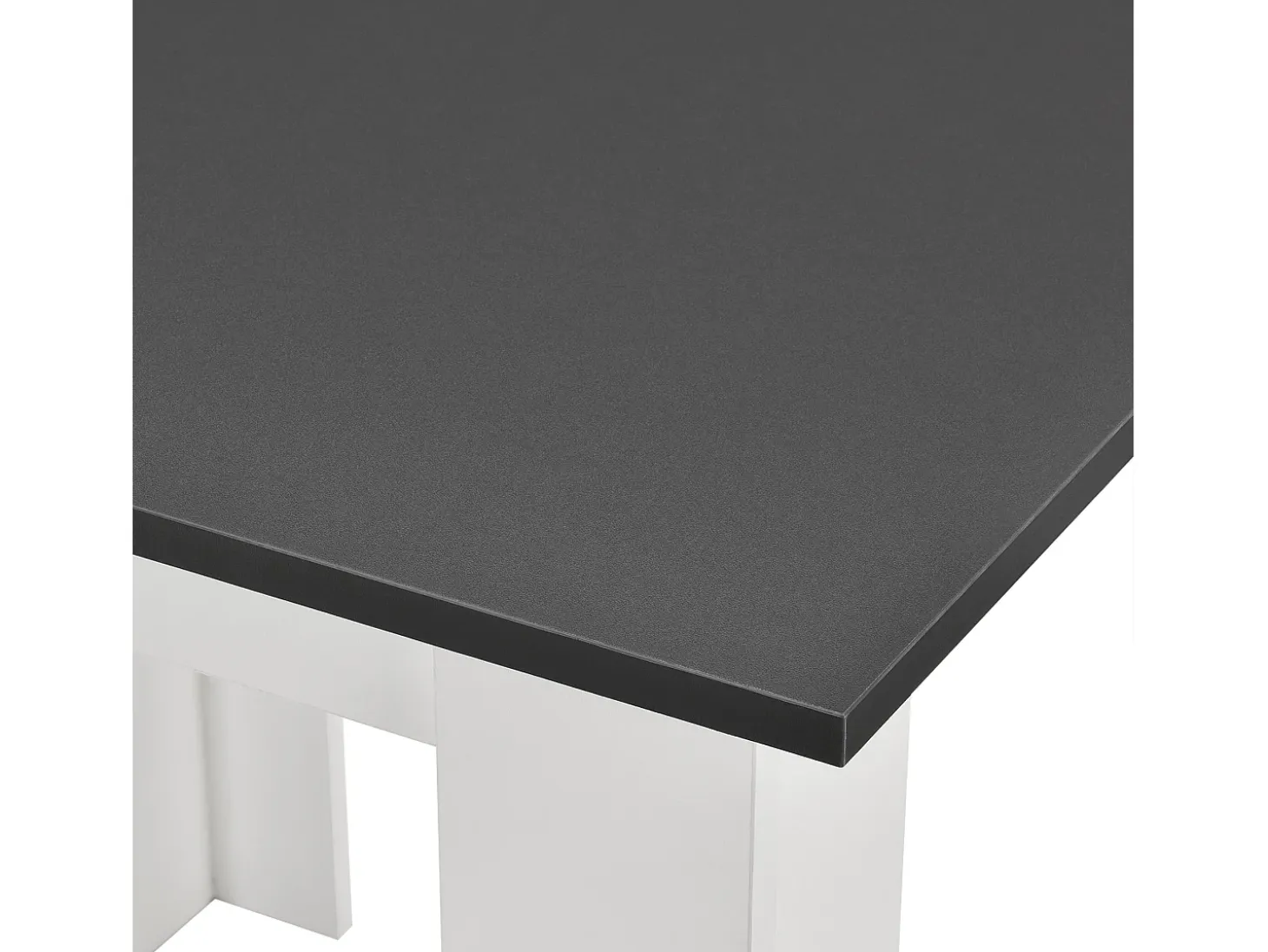 Mesa cuadrada para 4 personas comedor cocina salón 80 cm blanco/gris 03_0006233